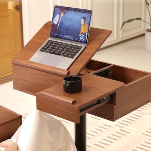 Mobile Adjustable Flip-top Vanity Table - Bedroom furniture - QONKA HOME