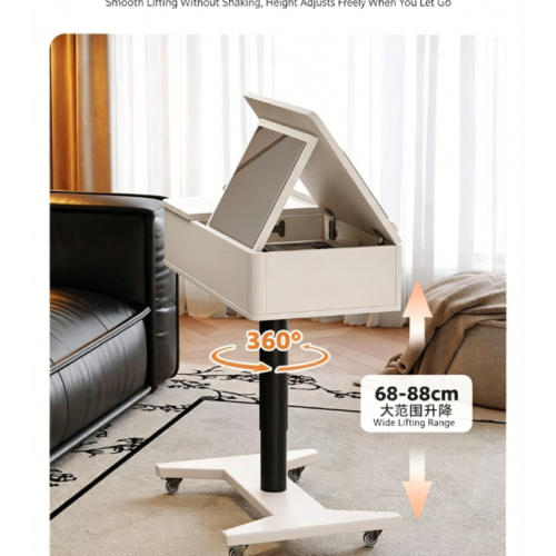 Mobile Adjustable Flip-top Vanity Table - Bedroom furniture - QONKA HOME