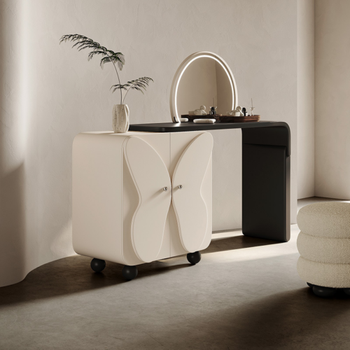 Butterfly Door Mobile Makeup Vanity Table - Bedroom furniture - QONKA HOME