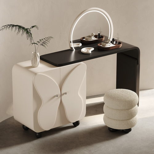Butterfly Door Mobile Makeup Vanity Table - Bedroom furniture - QONKA HOME