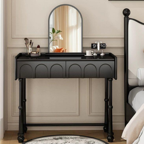 Retro Arched Mirror Makeup Vanity Set - Bedroom furniture - QONKA HOME