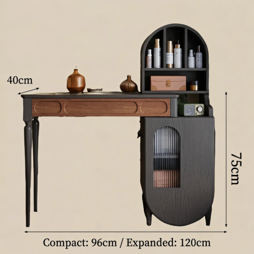 Retro Extendable Dressing Table - Bedroom furniture - QONKA HOME