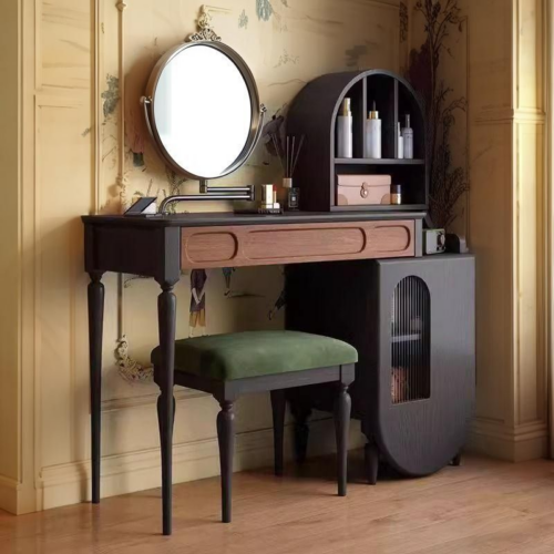Retro Extendable Dressing Table - Bedroom furniture - QONKA HOME