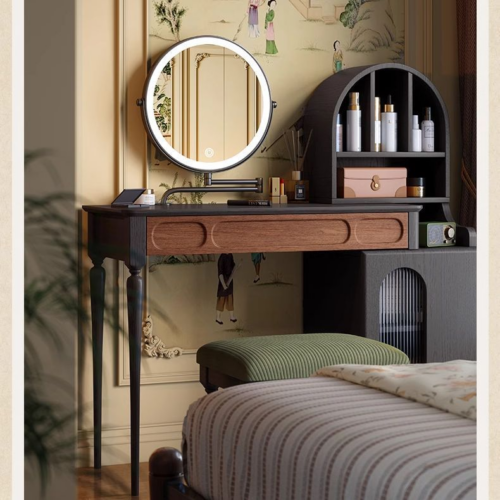 Retro Extendable Dressing Table - Bedroom furniture - QONKA HOME