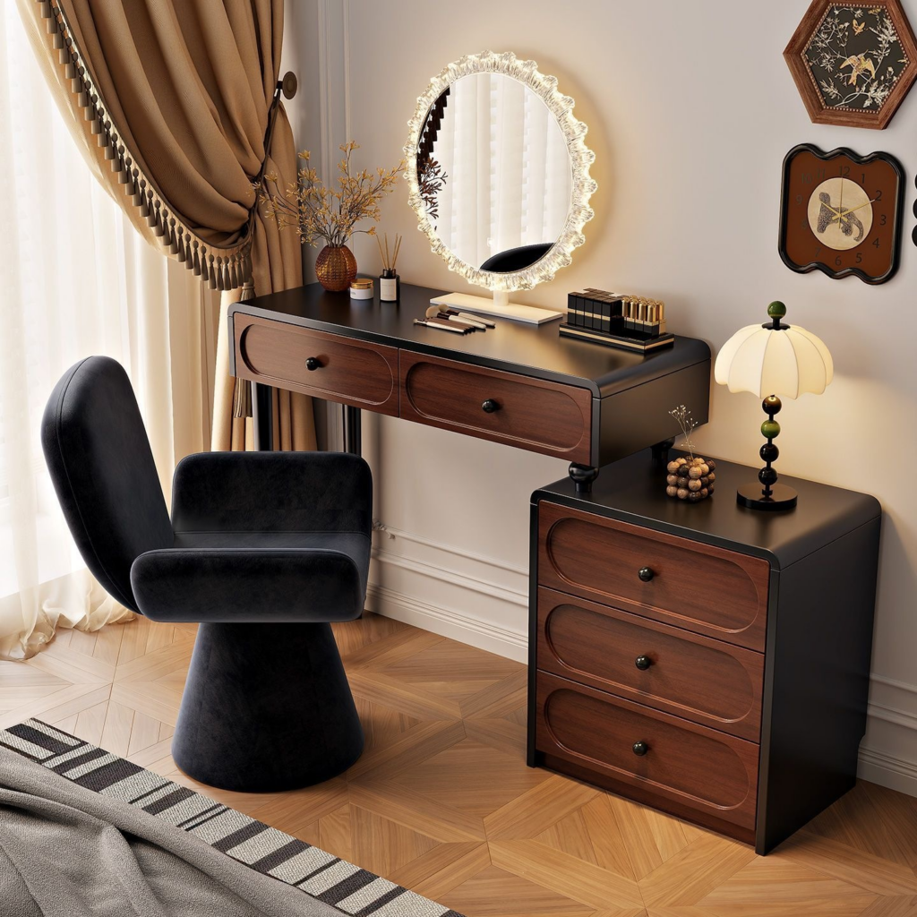 Retro Combined Dressing Table - Bedroom furniture - QONKA HOME