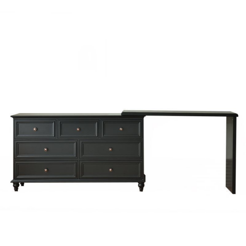 Vintage Black Combined Dressing Table - Bedroom furniture - QONKA HOME