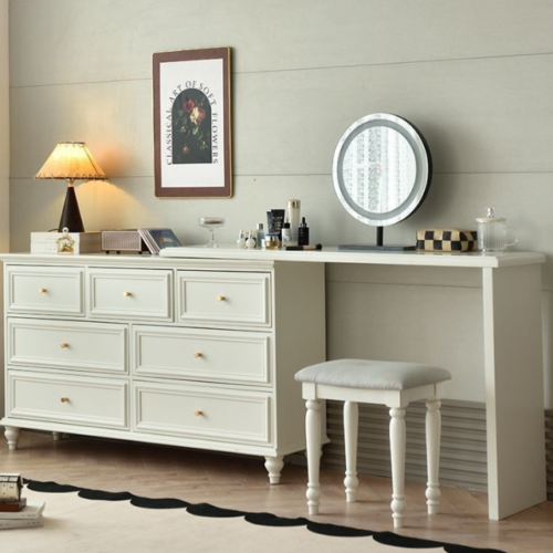 Vintage Black Combined Dressing Table - Bedroom furniture - QONKA HOME