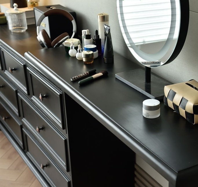 Vintage Black Combined Dressing Table