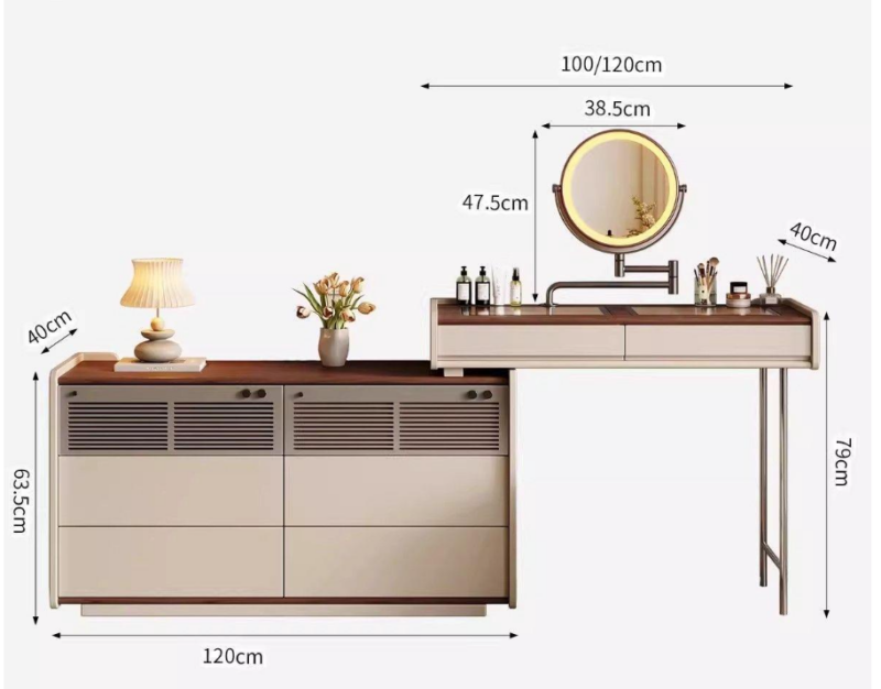 Modern Combined Dressing Table