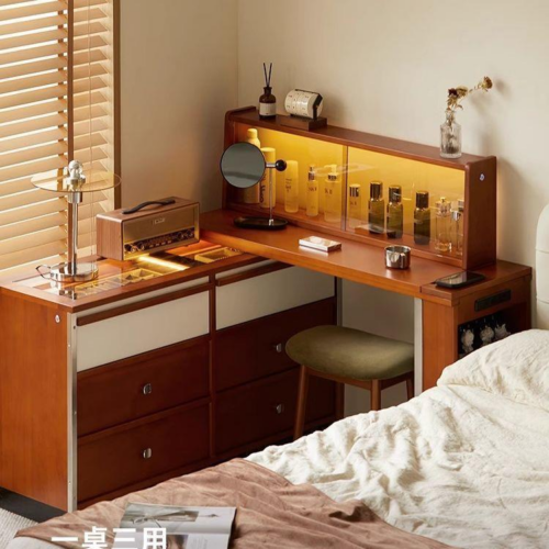 Retro Multi-functional Combined Dressing Table - Bedroom furniture - QONKA HOME