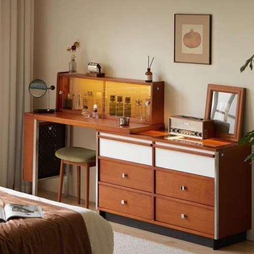 Retro Multi-functional Combined Dressing Table - Bedroom furniture - QONKA HOME