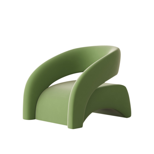 Creative Curved Accent Chair - Living room furniture - QONKA HOME