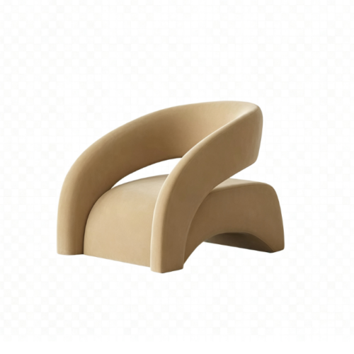 Creative Curved Accent Chair - Living room furniture - QONKA HOME