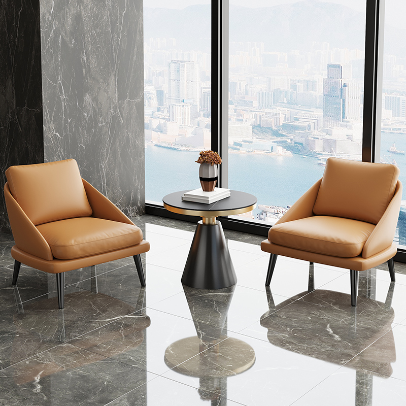 Modern Leather Accent Chair - Living room furniture - QONKA HOME