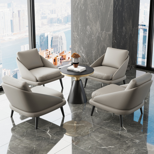 Modern Leather Accent Chair - Living room furniture - QONKA HOME
