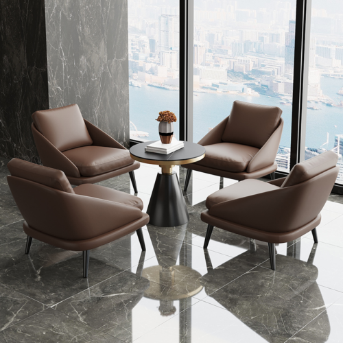 Modern Leather Accent Chair - Living room furniture - QONKA HOME