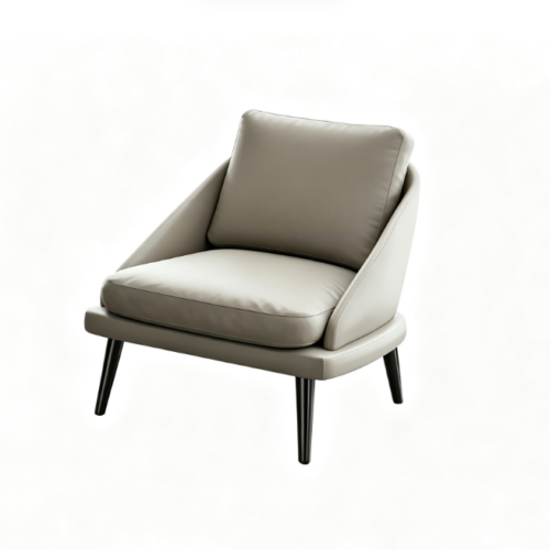 Modern Leather Accent Chair - Living room furniture - QONKA HOME