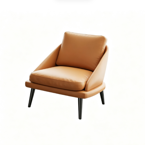 Modern Leather Accent Chair - Living room furniture - QONKA HOME
