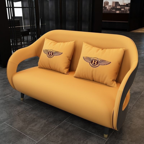 Faux Leather Reception Accent Chair - Living room furniture - QONKA HOME