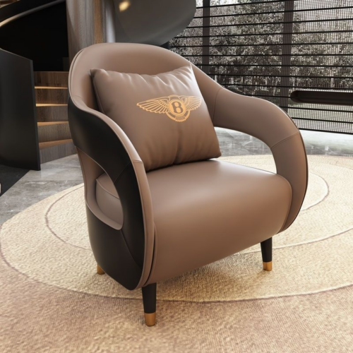 Faux Leather Reception Accent Chair - Living room furniture - QONKA HOME