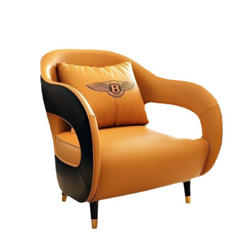 Faux Leather Reception Accent Chair - Living room furniture - QONKA HOME