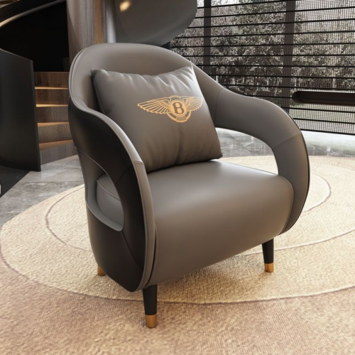 Faux Leather Reception Accent Chair - Living room furniture - QONKA HOME