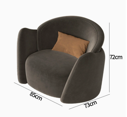 Curved Sofa, Italian Minimalist Style, Matte Fabric, for Living Rooms - Living room furniture - QONKA HOME