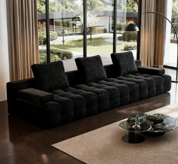 Lawrence Sofa (Fully Upholstered, All-Foam, Frame-Free), Vacuum-Compressed Sofa - Living room furniture - QONKA HOME