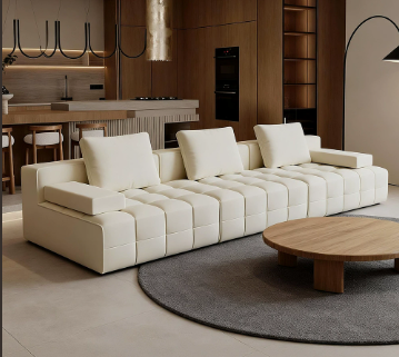 Lawrence Sofa (Fully Upholstered, All-Foam, Frame-Free), Vacuum-Compressed Sofa - Living room furniture - QONKA HOME
