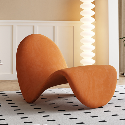Curved Velvet Accent Rocking Chair - Living room furniture - QONKA HOME