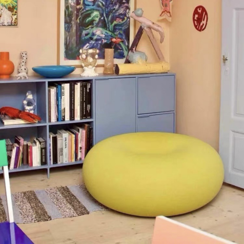 Donut Shape Pouf Ottoman - Living room furniture - QONKA HOME