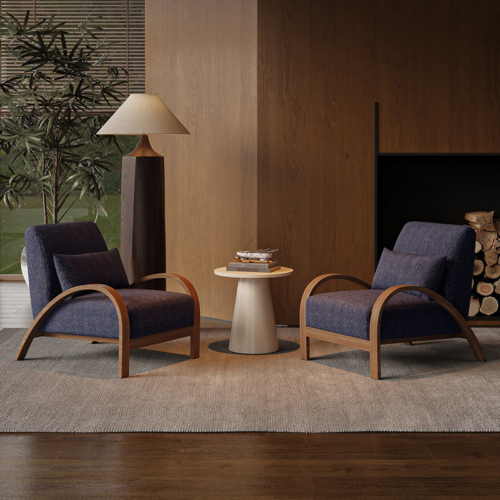 Minimalist Lambswool Single-Seater Living Room Armchair - Living room furniture - QONKA HOME