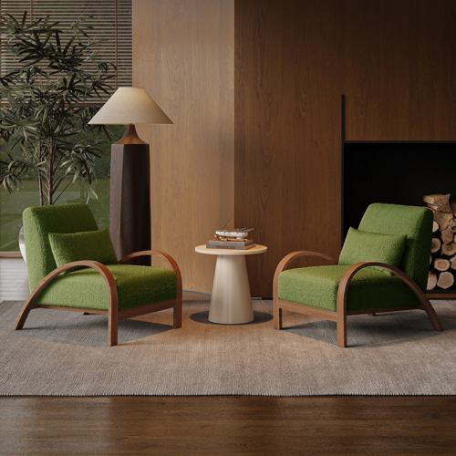 Minimalist Lambswool Single-Seater Living Room Armchair - Living room furniture - QONKA HOME