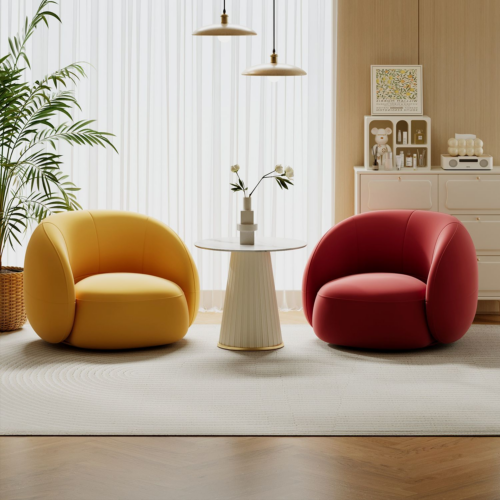 Round Bubble Single Accent Chair - Living room furniture - QONKA HOME