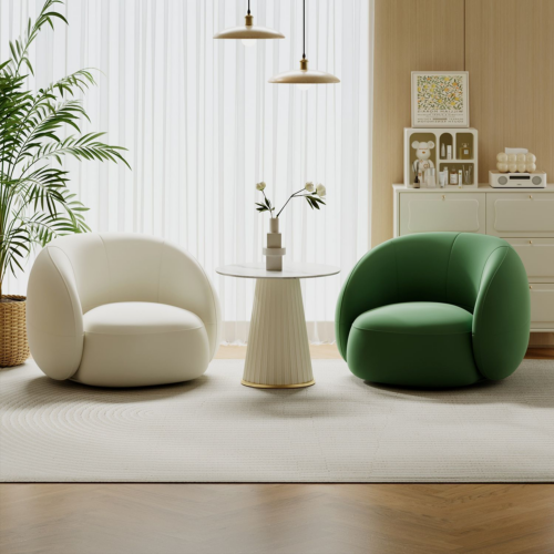 Round Bubble Single Accent Chair - Living room furniture - QONKA HOME