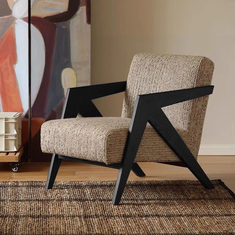 Mid Century Wooden Frame Accent Chair