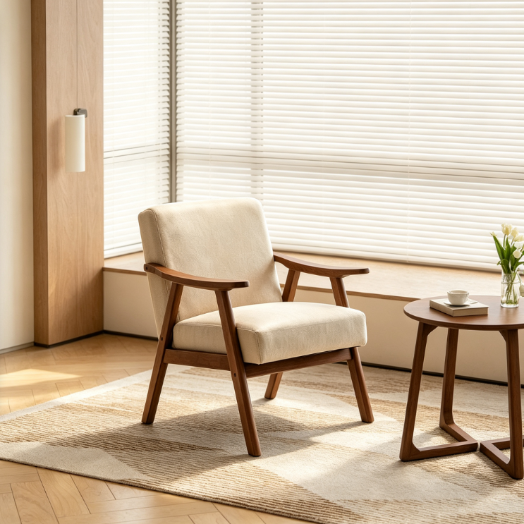 Solid Wood Accent Leisure Chair