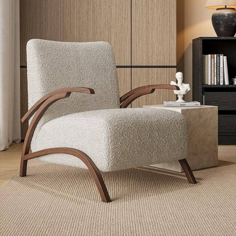 Curved Leather Sofa, Modern Minimalist Style