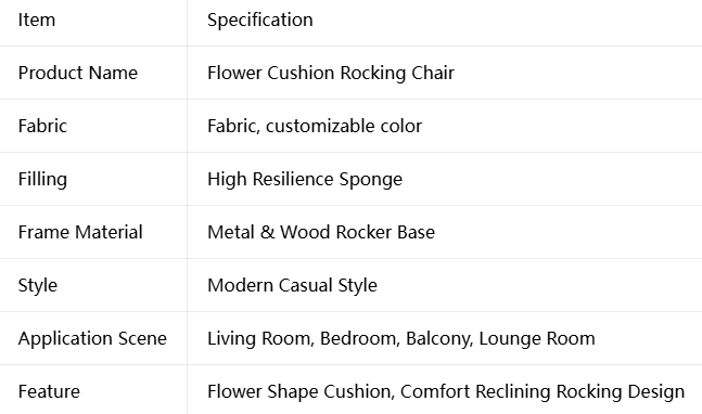 Flower Cushion Rocking Chair