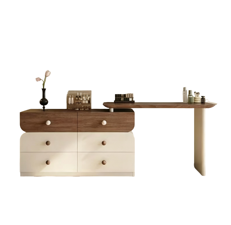 Extendable Combination Makeup Vanity Table