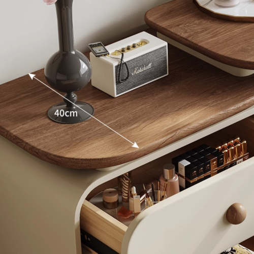 Drawer Chest Curved Bedroom Makeup Desk - Bedroom furniture - QONKA HOME
