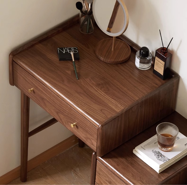 Retro Combined Dressing Table with Side Drawer Chest