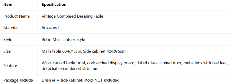 Vintage Combined Dressing Table