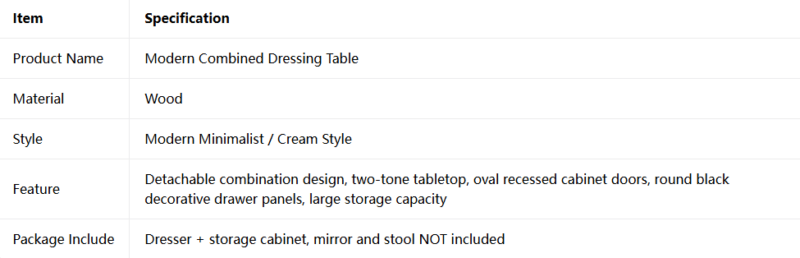 Modern Combined Dressing Table