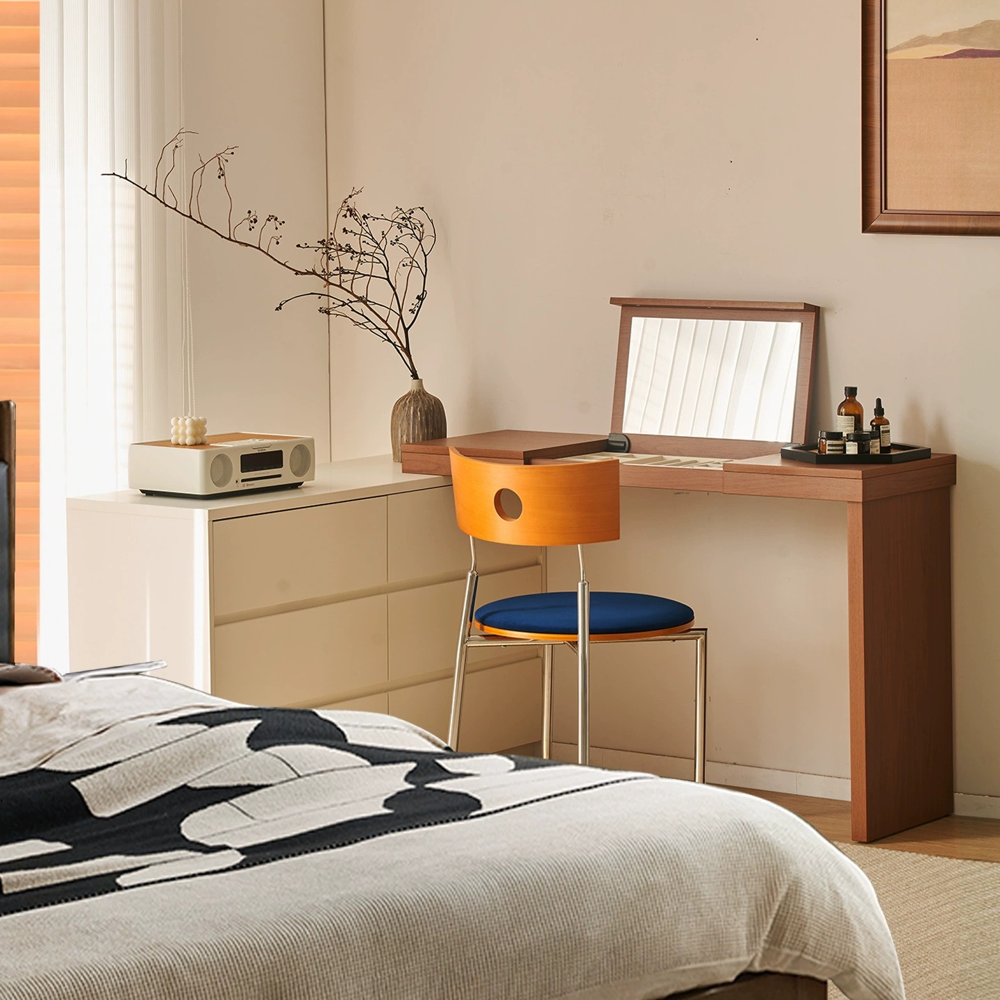 High Arch Frame Solid Wood Bed