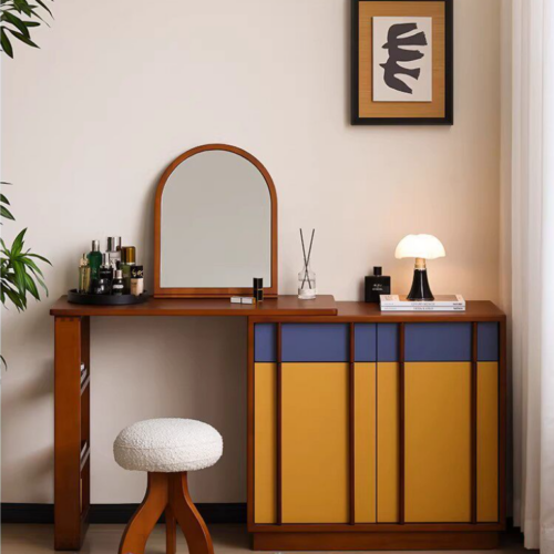 Modern Combined Dressing Table with Storage Cabinet - Bedroom furniture - QONKA HOME