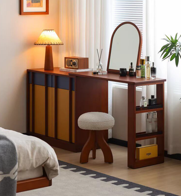 Modern Combined Dressing Table with Storage Cabinet