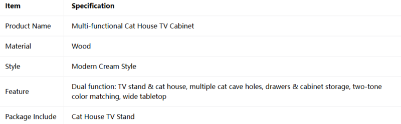 Multi-functional Cat House TV Cabinet