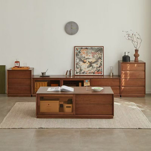 Minimalist Sliding Glass TV Stand - Living room furniture - QONKA HOME