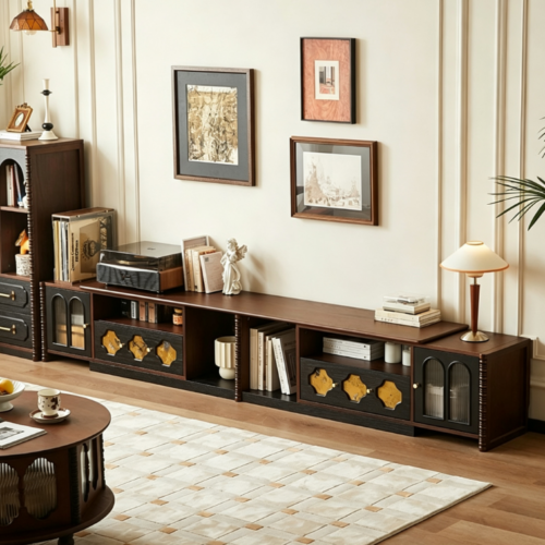 Extendable Retro TV Cabinet - Living room furniture - QONKA HOME